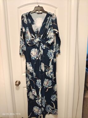 Pietro Brunelli Women's Maternity Dress Navy Blue Size S Made In Italy